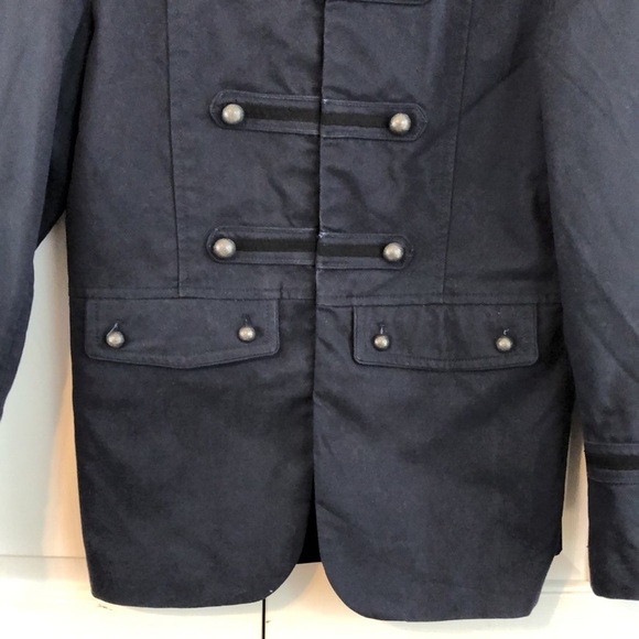 H&M Men’s Military Style Navy Coat Size 40R - Picture 3 of 9